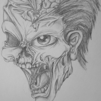 Custom Tattoo Design - Zombie head