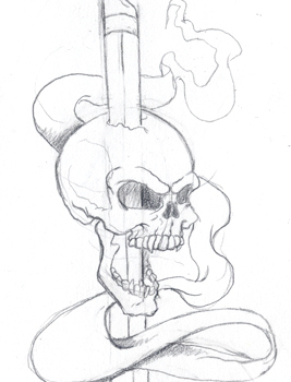Quick Sketch - Skull Tattoo